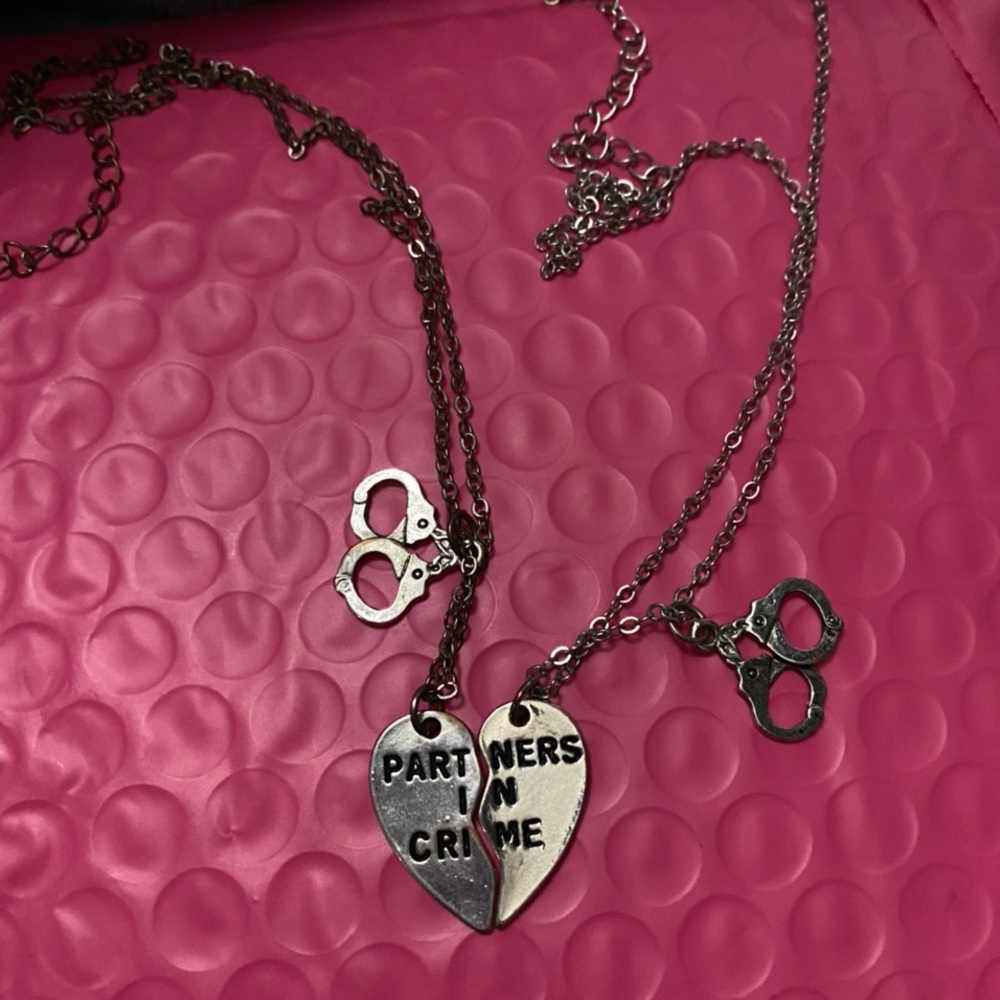 Partners In crime friendship necklaces